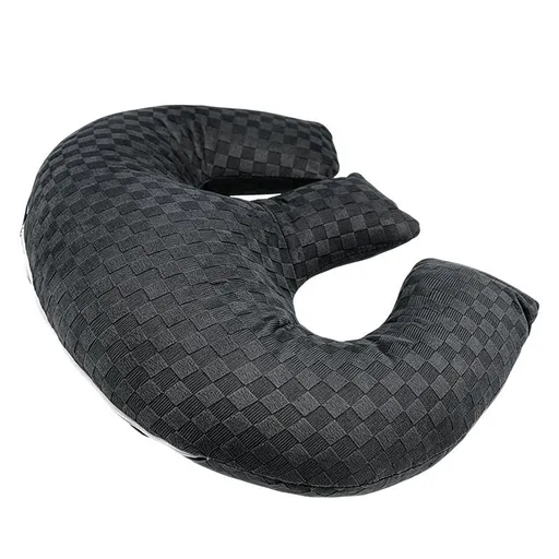 Black Ergonomic M-Shaped Breast Support Pillow for Spa & Postpartum Care – Soft Plush Cover, Removable & Washable (320g)