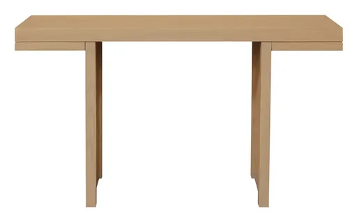 Console Table Solid Mindi Timber Natural 130 x 35 x 76 cm