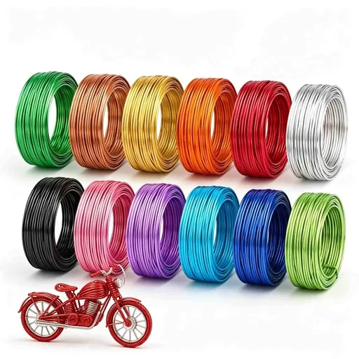 18 Gauge 1mm Colored Aluminum Craft Wire, 12 Rolls Total 196.8ft Flexible Bendable Metal Wire, Rust Resistant Colorful Wire for Jewelry Making, Sculpting, Floral Wrapping & DIY Handicrafts