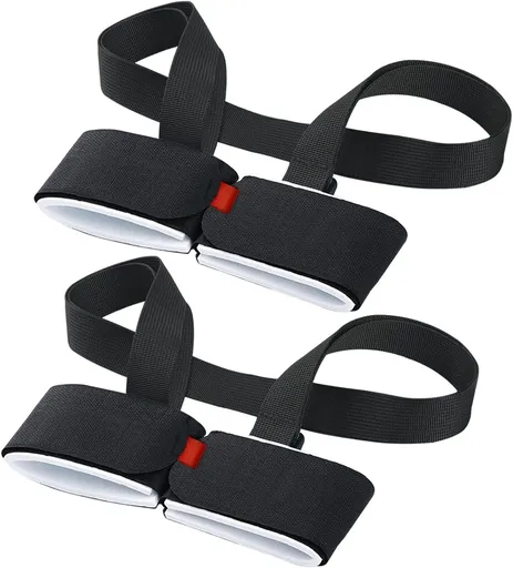 2 x Adjustable Ski Carrier - ski carrier straps - Ski accessories - Snowboard straps - Ski carrying strap - Winter sports ski carrying strap - Ski straps - Sled straps - Portable ski straps - Winter sports - for children and adults