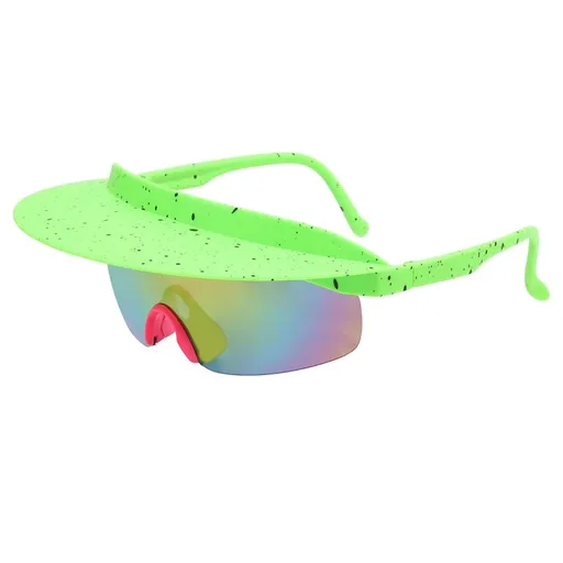 3PCS Cycling Sunglasses with Brim Colorful UV400 Protection Lens No Polarized Fashion Hat Sun Glasses for Sport