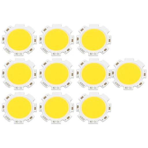 10pcs Round COB 3W High Power LED Chip Bulb Lamp Light Warm White