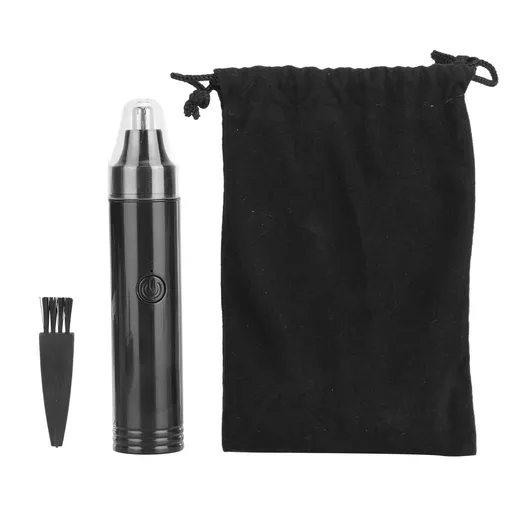Nose Trimmer Rechargeable Wireless Automatic 360 Degree Rotating Black