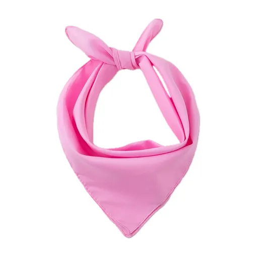 Plain Bandana 100% COTTON Head Wrap Durag Bandanna Summer Biker Scarf Mask - Light Pink