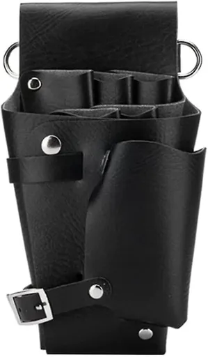 Hairdressing Tools Universal Leather Waist Bag with Scissors Comb Pockets for Salon and Barber Use