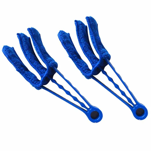 2 PCS Blinds Cleaner Shutters, Handheld Mini Curtain Brush Dust Remover Orange Removable Microfiber Sleeves