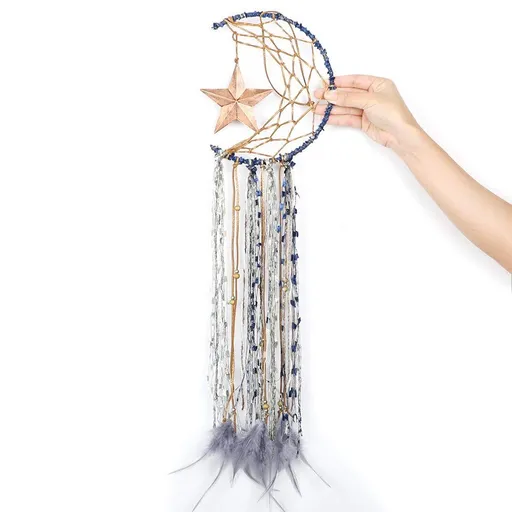 Dream Catchers Moon Dreamcatcher Kits Decoration White Star Decor Home Wedding Garden Crafts Wall Hanging