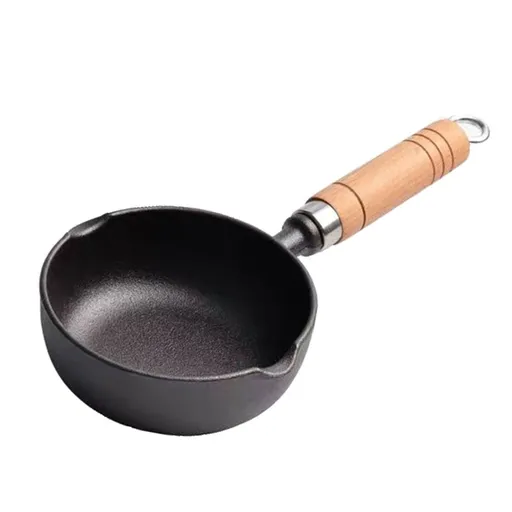 Cast Iron Pot Even Heating Multifunctional Non Stick Pot for Stir Frying Kitchen Supplies 18 X 5cm / 7.09 X 1.97in