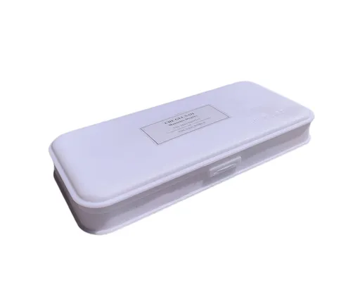Nail Tools Box Nail Accessories Organizer Plastic Storage-White