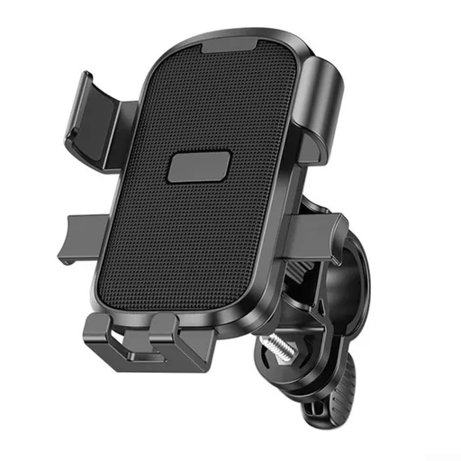 1 Piece Universal Bicycle Phone Holder with 360 Degree Rotation and Secure Handlebar Mount for Bikes, Scooters and Motorcycles, Black