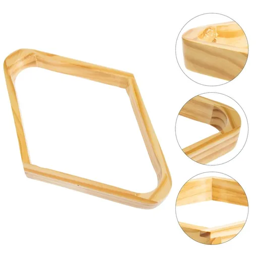 Khaki Wood Billiard Rack for Pool Table Game Room Accessories 1 Pack and Easy to Use