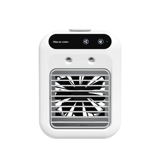 Portable 500ml Large-Capacity Air Cooler Fan - 9-Blade Strong Wind & Wide-Angle Oscillation, Easy Top-Fill Desktop Evaporative Humidifier