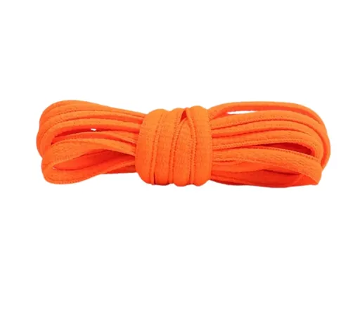 Shoelaces Colorful Coloured Flat Round Oval Bootlace Sneaker Shoe Laces - Round-Orange