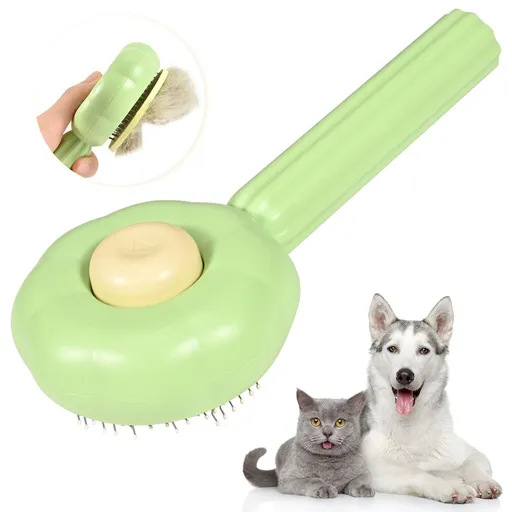 1PC Sunflower Pet Comb, Cat Comb, Pet Brush, Self Cleaning Needle Comb, Hair Remover, Remove Floating Hair, Prevent Tying