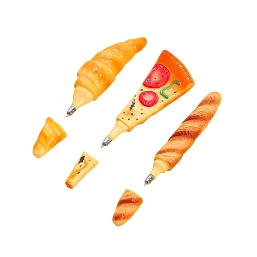 Food-Shaped Ballpoint Pens (Novelty Writing Tools), Food-Shaped Pens Engage Reluctant Writers, Pen Pizza Bread Pens Learners Wrinting Young Gel Ballpiont Shaped Academic Gear