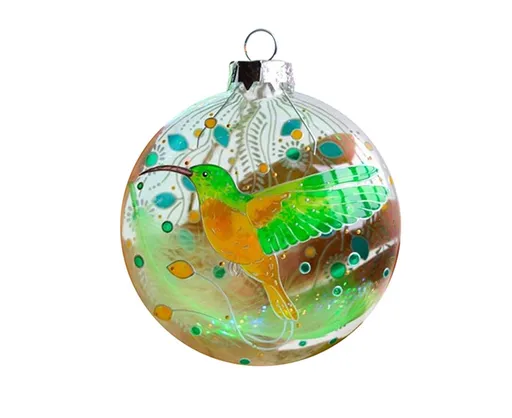 Acrylic Christmas Hummingbird-Green