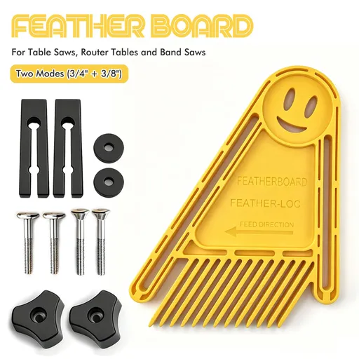 Woodworking Featherboard with 13 Angled Teeth for Table Saw Router Table Band Saw T-Slot Miter Slot Wood Cutting Safety and Precision (1PCS)
