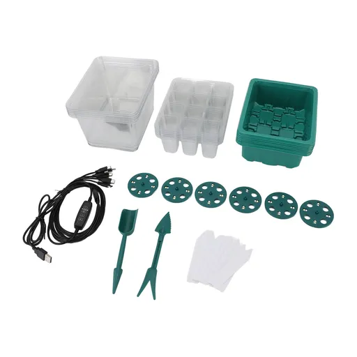 Plant Starter Kit Reusable Plant Germination Kit with Humidity Vented Dome Full Spectrum LED Grow Light for Garden