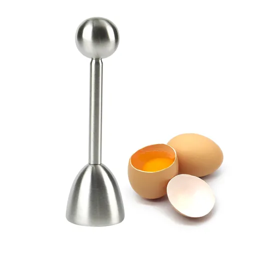 Stainless Steel Egg Cracker Topper Eggshell Cutter Egg Cracker Opener Shell Separator Remover Egg Cutting Tool for Hard Soft