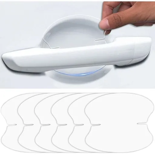 10 Pcs Protective Film for Car Door Handles Transparent, Self-Anti-Scratch Adhesive, Glossy Protective Film