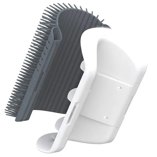 Cat Self Groomer Wall Corner Scratcher Comb with Catnip 13cm x 8cm x 5cm Durable ABS Plastic