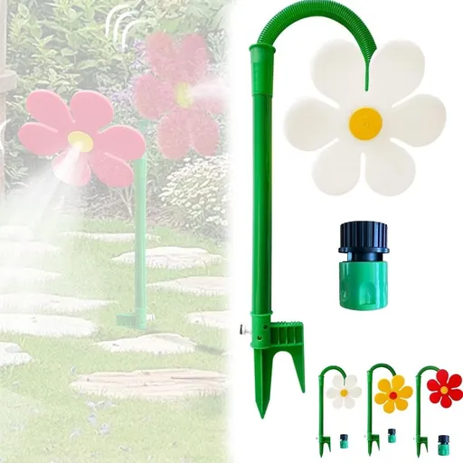 Sprinkler Crazy Dancing Flower Water Sprinklers Funny 360° Rotating Sun Flower Dancing Daisy Lawn Sprinkler for Yard Watering Dogs Kids Playing