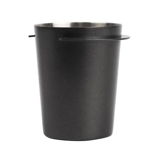 2 pack Coffee Dosing Cup 58mm Coffee Dosing Cup Stainless Steel Bar Dosing Powder Feeder Part DIY Coffee Machine Dosing Tool Accessory (58mm black)