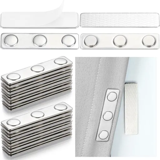 10 Pairs Outdoor Curtain Weights, 2.36"x 0.55" Waterproof Outdoor Curtain Magnets for Curtain, Flags, Tablecloth (Silver)