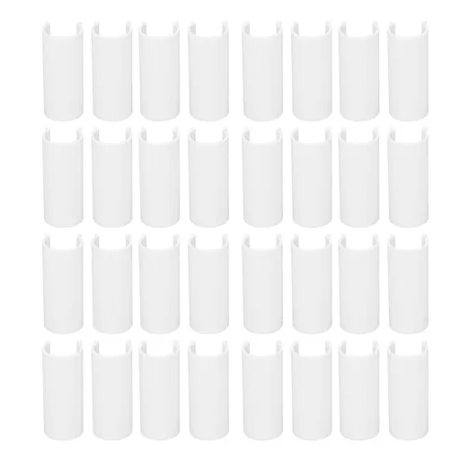 32Pcs Greenhouse Pipe Clamp PVC Multifunctional Reusable Pool Cover Clamp for Films Shade Cloths White Large