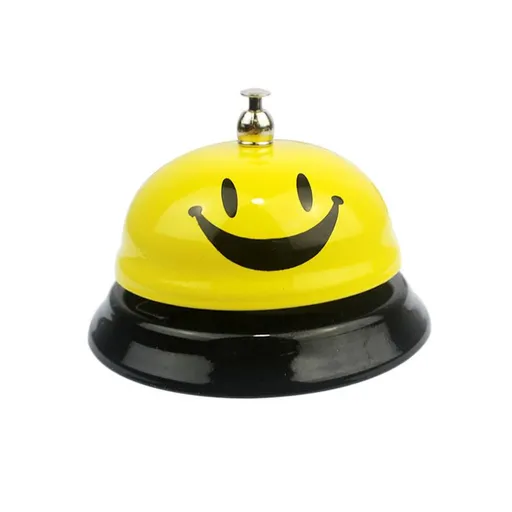 2pcCall Bell, Service Bell Dinner Desk Bell for The Kitchen Restaurant Bar Hotel Schools (2 Pack, Yellow)