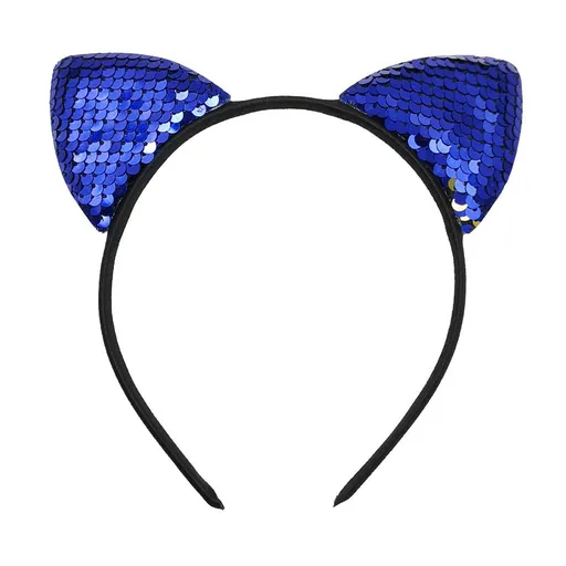 5 pcs Cat Ears Headbands Shine Sequins Hair Bands Hair Hoop Headwear for Party Costume Daily Decorations