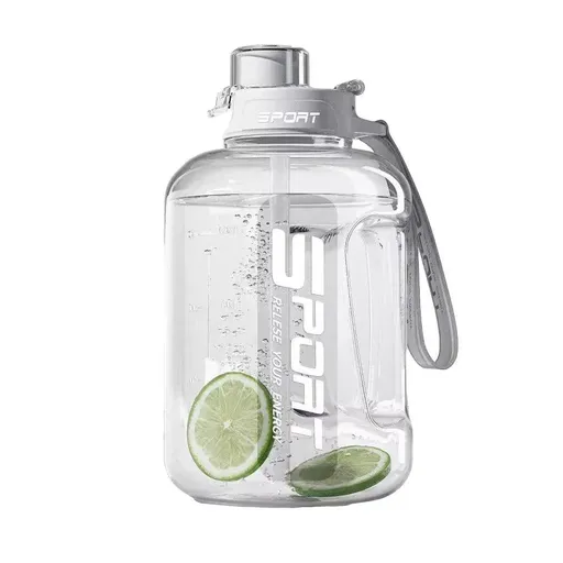 Large Capacity Water Cup Fitness Sports Water Bottle for Gym Outdoor Activities - White