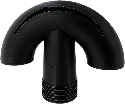 Pool Fountain Nozzle for Backyard Swimming Pools, Threaded Fountain Head Accessory for Home Pool Play and Relaxation Nozzle Threaded Attachment Backyard Accessory Swimming Head Return Curved Moving - Black - Size 1Pcs