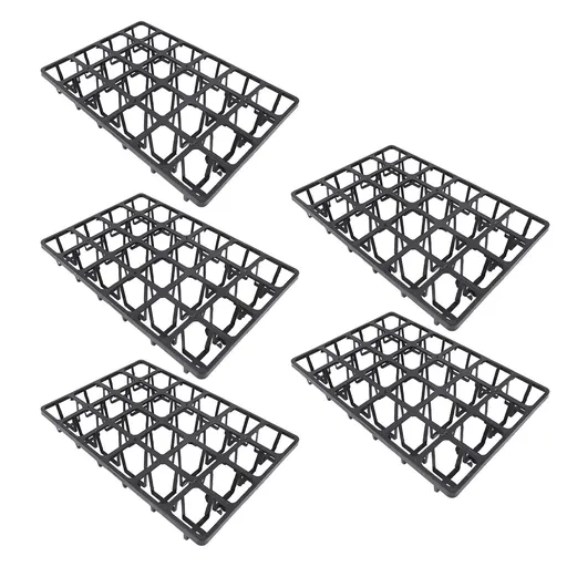 5PCS Nursery Pot Tray with 24 Cells Plant Pot Carrying Tray Plastic 24 Cells Square Flowerpot Carrier Tray for Gardening