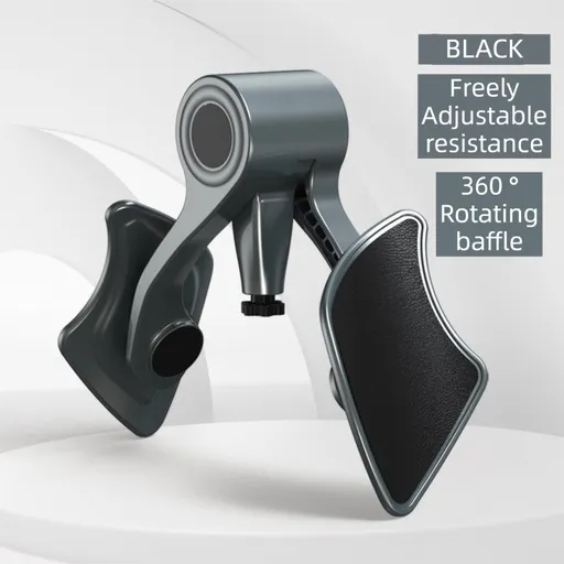 2-in-1 Black Kegel Trainer for Glute Lifting & Leg Toning - Adjustable Resistance & 360° Rotating Baffles for Postpartum Recovery & Pelvic Health