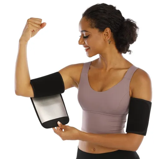 Arm Trimmers for Women Pair Sauna Sweat Arm Shaper Bands Adjustable Arm Trainer Toner Sleeves for Sports Workout
