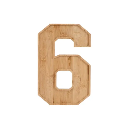 Wooden 2026 Charcuterie Number 6 Decoration, fillable party centerpiece for graduation celebrations and fruit cheese candy boards