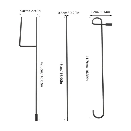 Heavy Duty Wrought Iron Garden Flag Stand with Windproof Clips for Outdoor Yard and Lawn Decoration