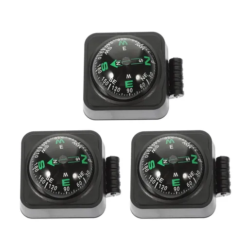 Motorcycle Compass Round Multi ABS 3Pcs Simple Design Adjustable Direction
