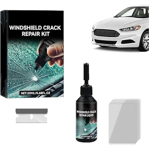 New Cracks Gone Glass Repair Kit, Nano Glass Repair Liquid for Cracks, Quick DIY Automotive Window & Mirror Restoration Fluid for Bullseye & Star Cracks