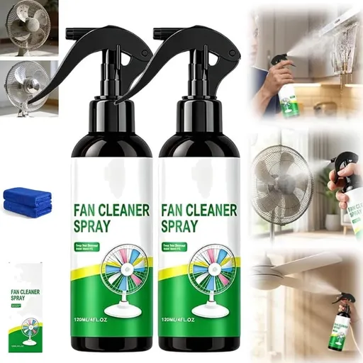 Fan Cleaner Spray, 120ml No-Disassembly Fan Blade Cleaner for Ceiling & Tower Fans, Powerful Dust and Grease Removal Solution, Safe Non-Rinse Formula for Household Electric Fans