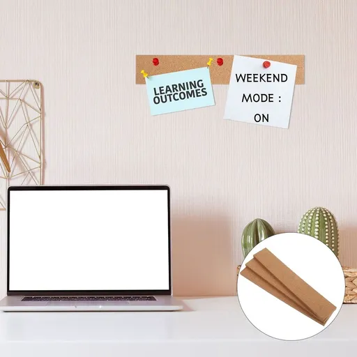 3Pcs Coffee Cork Board ps for Walls with Unique Texture and Strong Self Adhesive