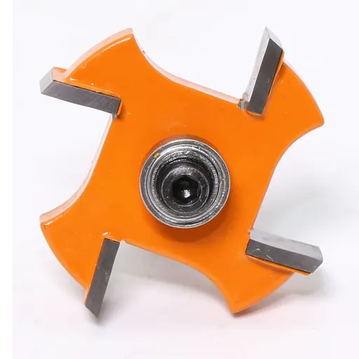 4-edge ball bearing T-shaped woodworking milling cutter slotting cutter groove cutter alloy cutting head