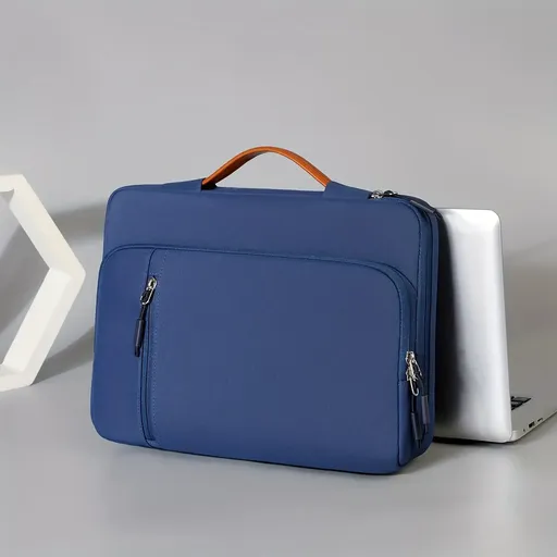 15 inches Elegant Laptop Sleeve, Shock-Absorbing & Waterproof, Commuting & Travel（Blue）