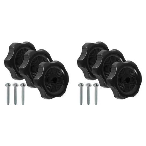 6 Pack Black 1inch Shaft RV Window and Vent Knob Interior Hardware Window Replacement Trailer Knob RV Window Knob