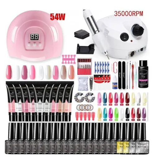 Nail Art Kit Gel Lamp Nail Grinder Nail Polishes Nail Art Tools Nail - Multi - Size ZH194-2