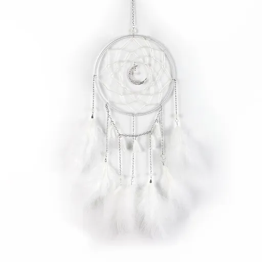 Nice Dream Grey Dream Catchers, Room Nursery Decor for Girls Boys, Handmade Feather Wall Decor Home Ornaments Craft （4pcs）