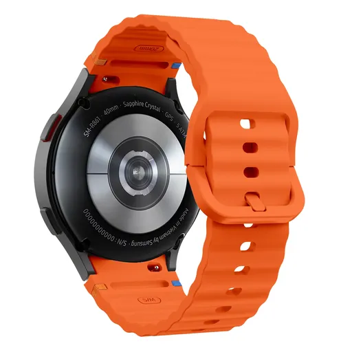Silicone Watch Band Compatible with Samsung Galaxy Watch 4 Classic Orange, 42mm 46mm