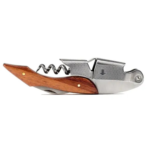 Professional Sommelier's Corkscrew Wine Opener ROUNDED AND SERRATED CUTTER Corkscrew Multi-Tool STURDY AND COMFORTABLE DESIGN
