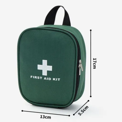 Portable First Aid Kit, Household Medicine Storage Bag, Outdoor Emergency Medical Bag, Small Sizes—Green